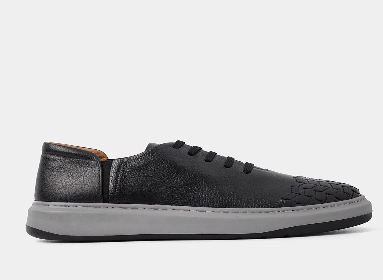 Image of Half Alligator leather Oxford Sneakers