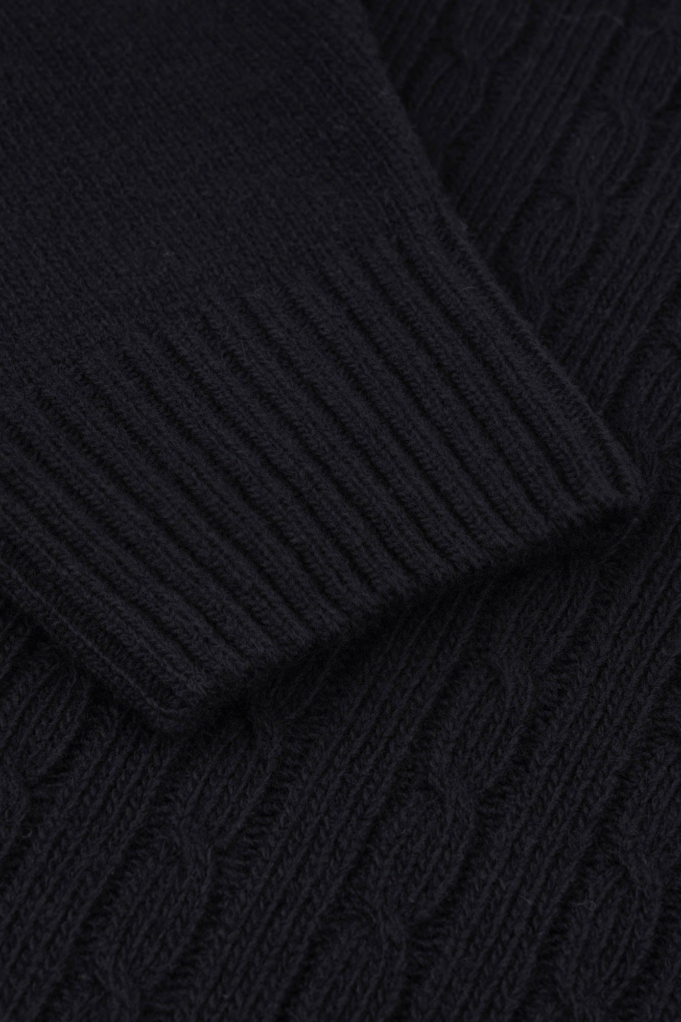 Image of Close-up of black textured fabric