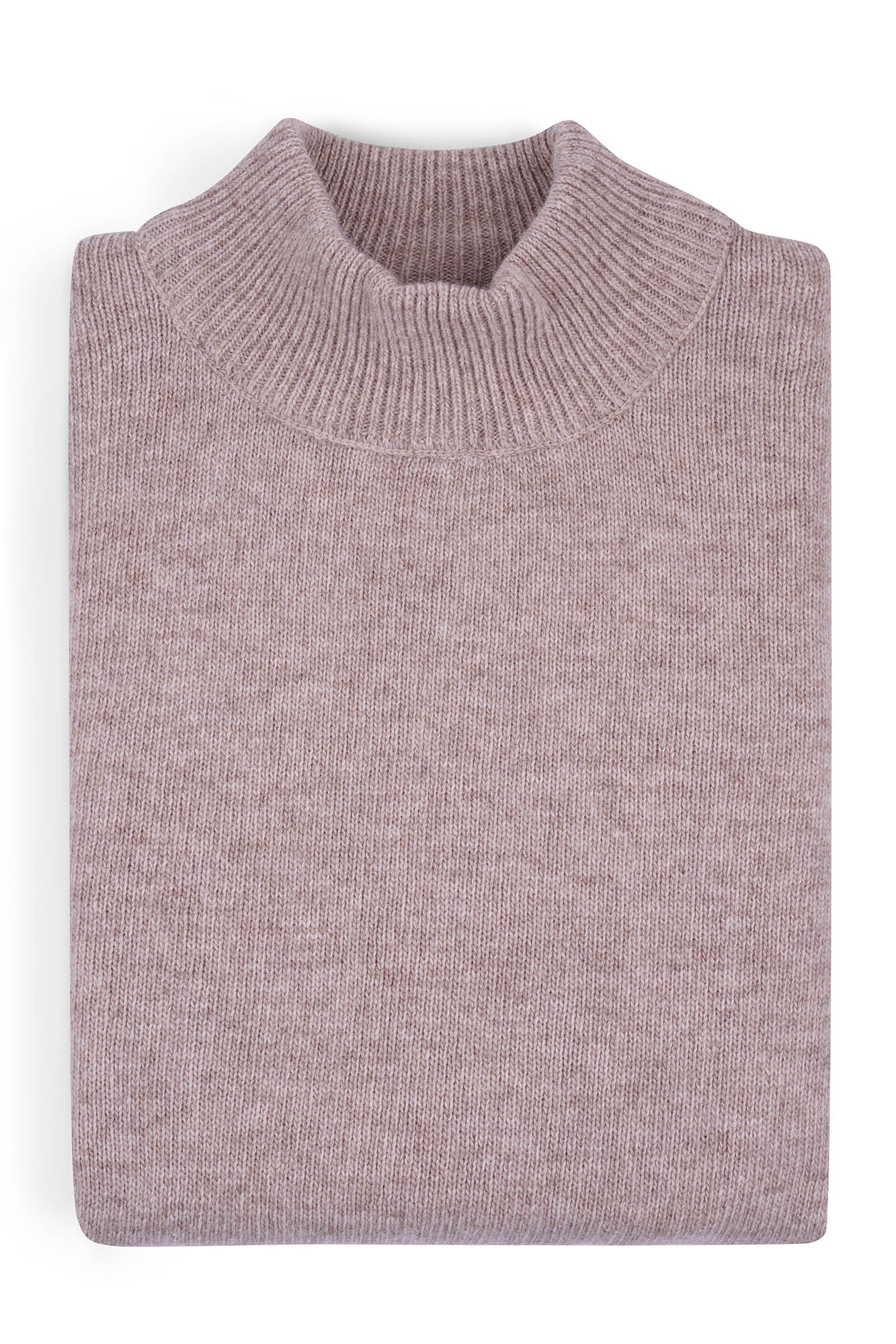Image of Folded mauve sweater on a white background